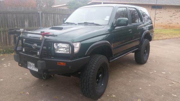 Modifications:
-4x Innovations Rear Bumper
-Toyota Tundra Bilstein Front Struts w/ 1" Spacer (3" Front Lift)
-OME 890's w/1.5" Spacer (4.5' Rear Lift)