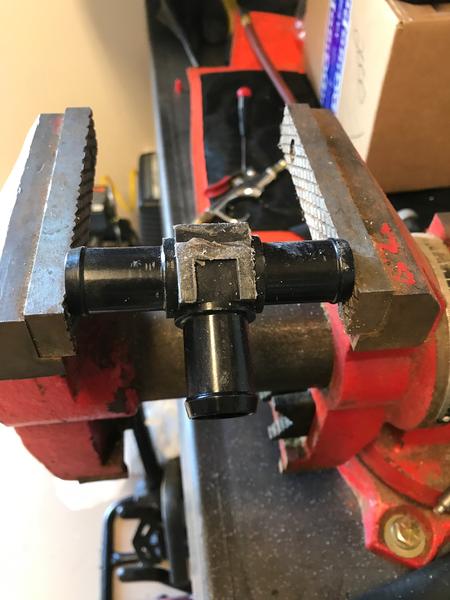 Modifying hose routing for new air pump location