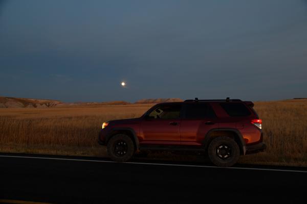 Moonrise in the Badlands, SD