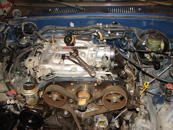 motor being torn down & out.