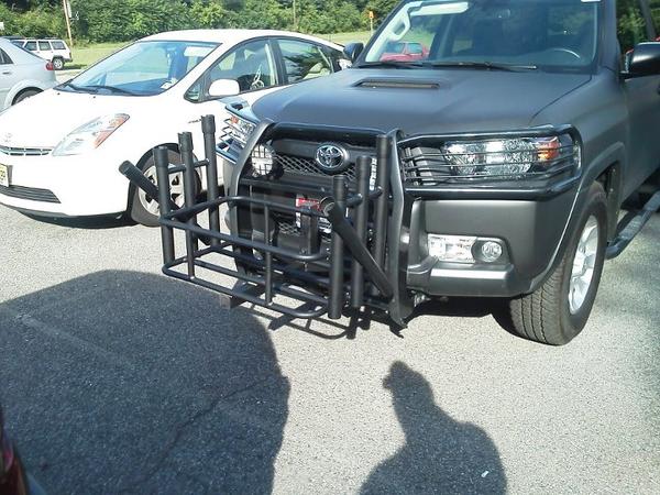 Mounted and power-coated my rodrack for surf fishing in NC and NJ.