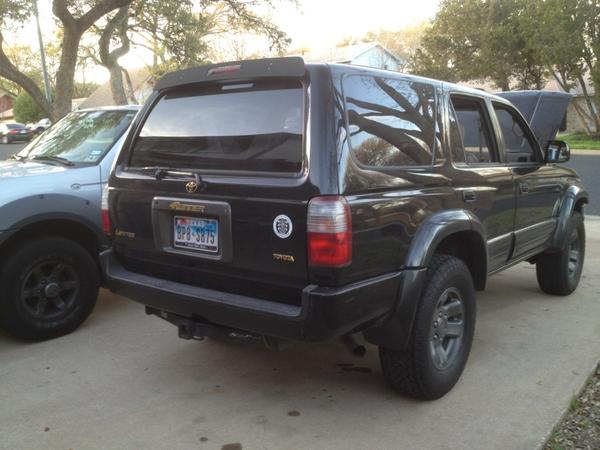 Mounted bumper and painted wheels