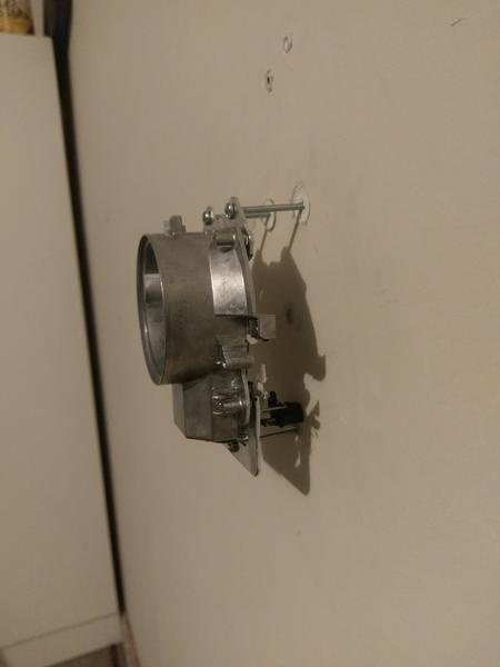 Mounted on wall so I could get a rough estimate of where the holes go for the new brackets.