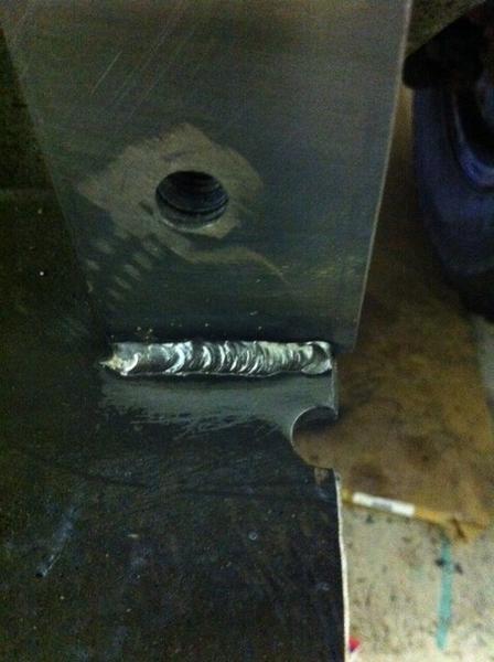 Mounting plate welded to winch plate