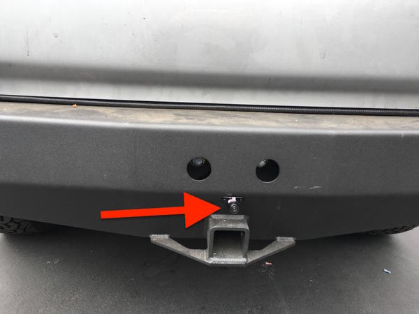 Moved to just above tow hitch.