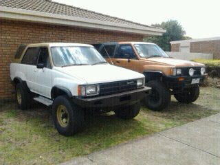 my 4runner next to the old parts car