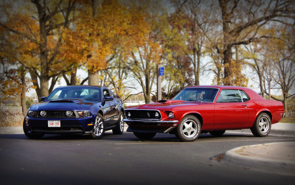 My 69 with Dad & Mom's 2010 GT