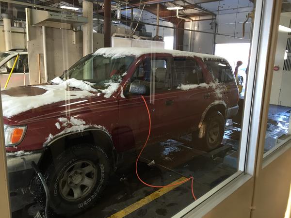 My brothers 99 base 5 speed standard 4 wheel drive 2.7l. It's getting emissions and all you Denver guys will reconize where this is...( passed with fl