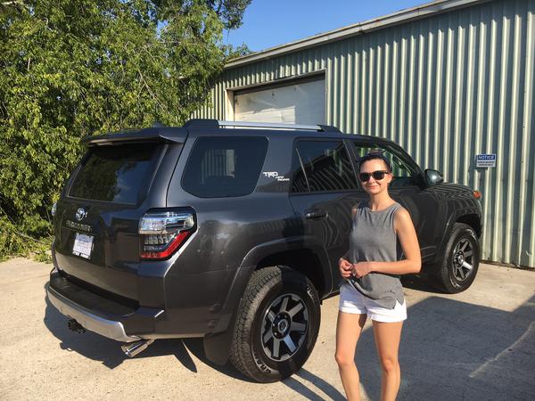 My wife and her new TRD Off Road Premium. Day 1.