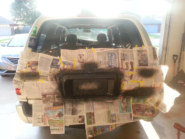 Never again will I prep for plasti dip this way. Its easier to peel off the over spray, than tape off everything.