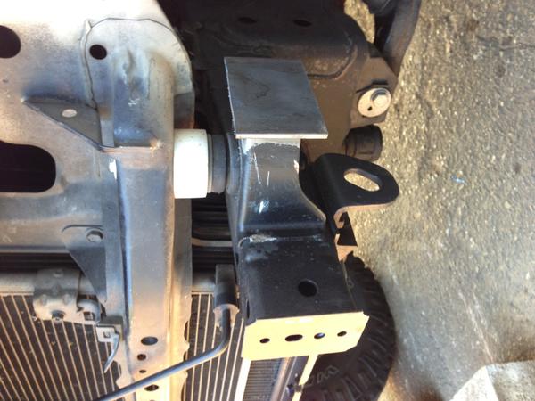 New 1" spacer welded to frame