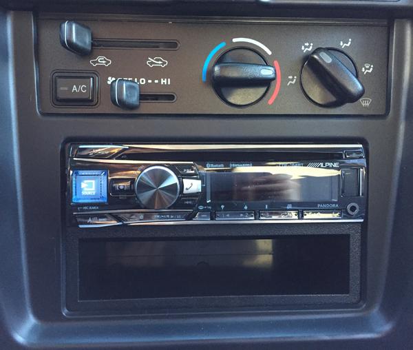 New Alpine CDE 164BT head unit installed.