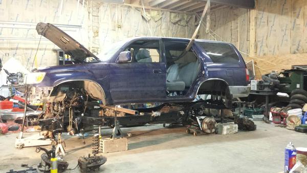 New frame with body ready to go back on.