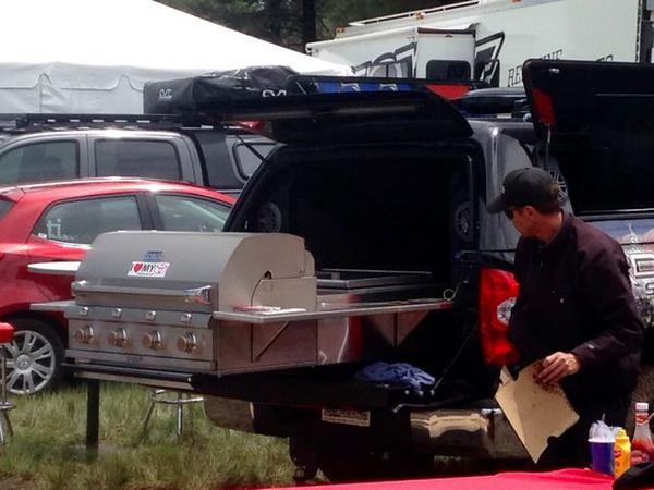 New meaning to Tailgating, forget any other essentials in your cargo area, as long as you have a big grill you're set.
