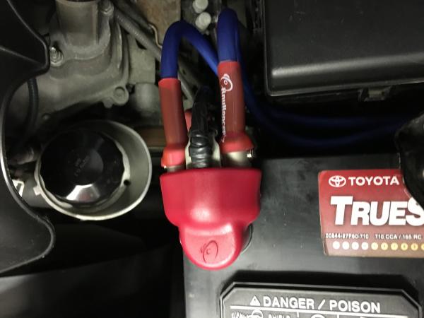 New positive battery terminal.