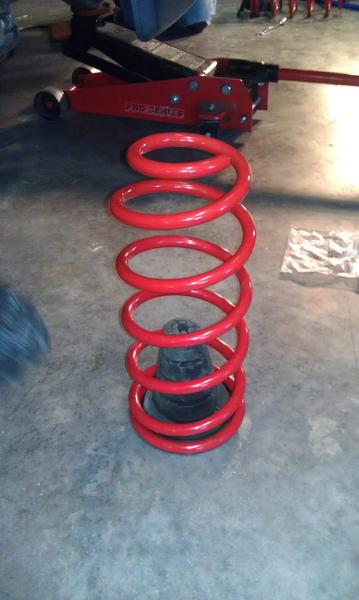new rear spring with bump-stops