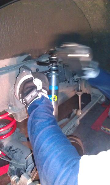New shock going back in place