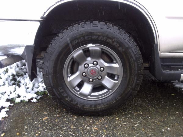 new tires and re-finished rims