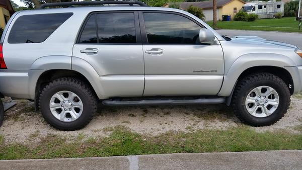 New tires and wheels with just a bit of lift