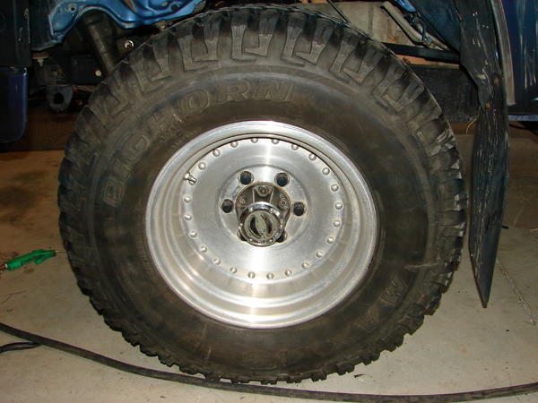 new tires, centerline wheels, & warn manual locking hubs
