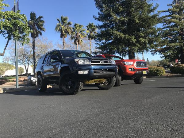 new to me 4runner and moms brand new trd sport tacoma
