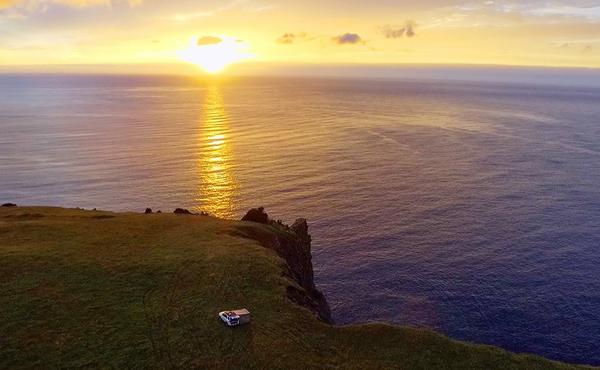 Newfoundland overland journey, remote camping along the coast.