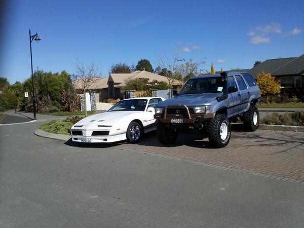 Next to the old man's Pontiac Firebird