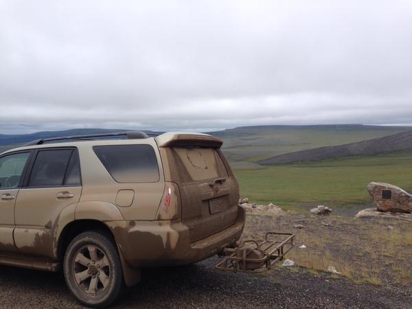 North of the Arctic Circle on the famous Dempster Highway in Yukon, Canada.