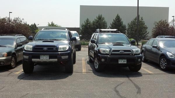 Obligatory picture of Brutus parked next to a stock runner.