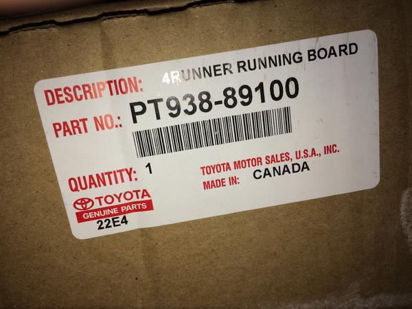 OEM Toyota Running Boards for 2015 4Runner Trail