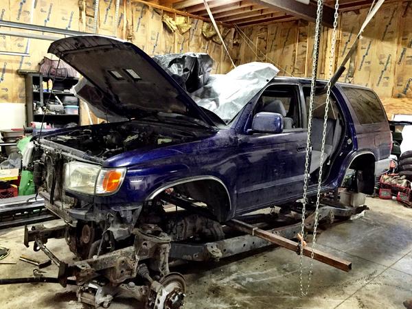 Old frame coming out