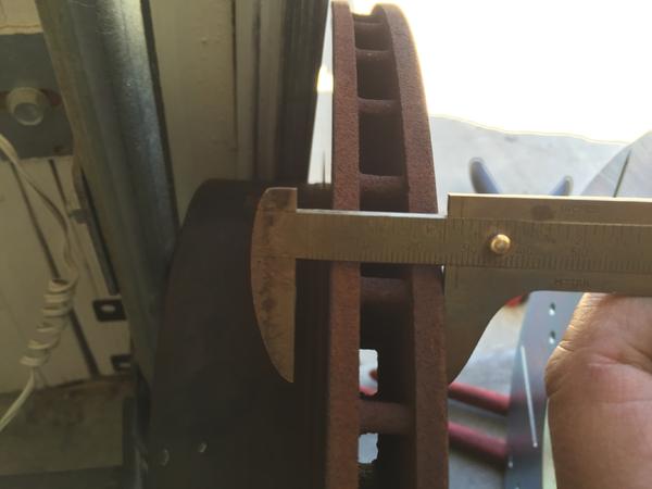 old rotor was 22mm thick vs 28mm for the new tundra rotor