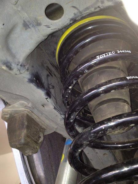 OME rear trim spacer in place.