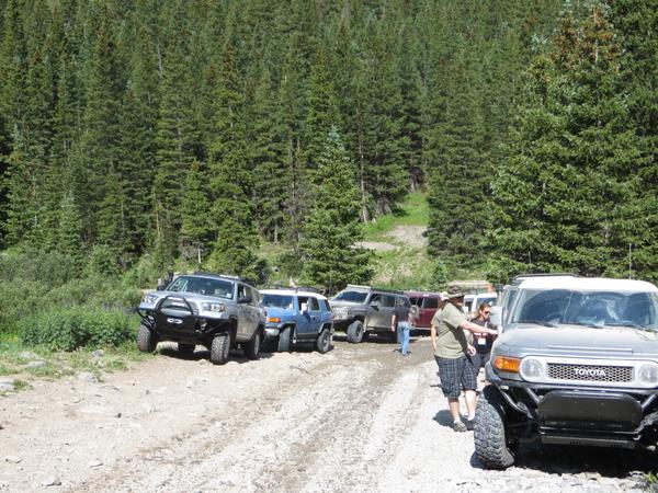 On the trail.