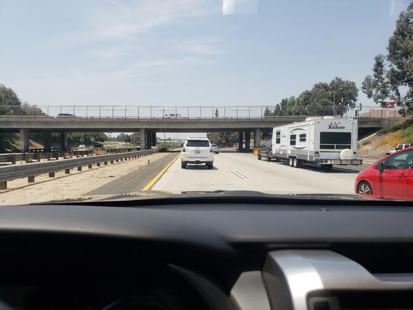 On the W/B 210 near upland I think