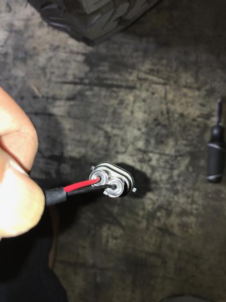Once you test the polarity and confirm it works, attach the connector.