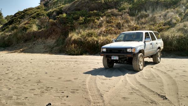 Oregon Coast Drive on Beach