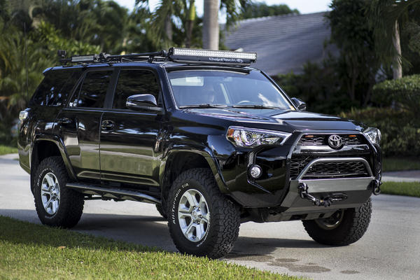 Our new C4 Fabrication Fuel Tank Skid and C4 Rock Sliders are installed as well as our new Southern Style Speed front bumper and Smittybilt winch