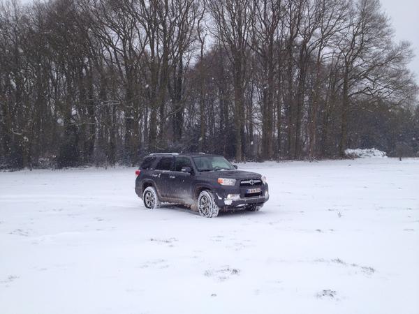 Out in the snow