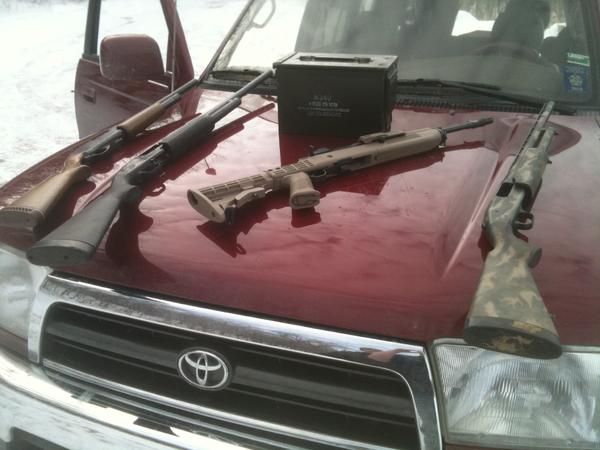 out shootin with some mates