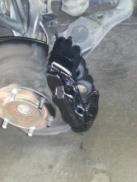 Painted black calipers