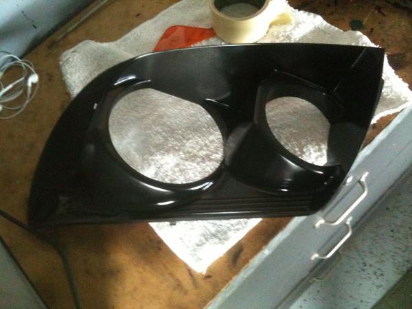 painted black