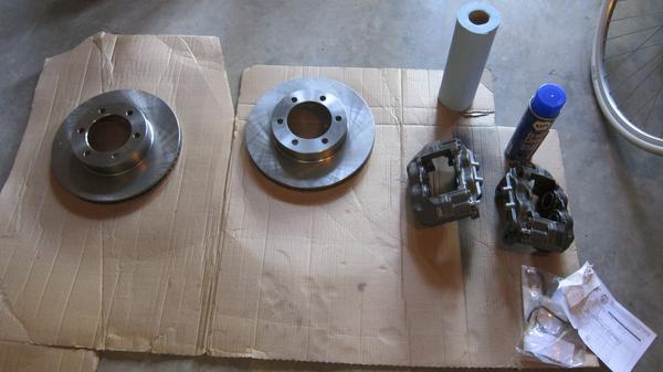 Painting my new tundra brakes.