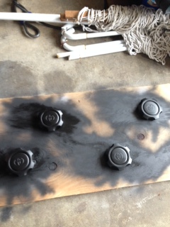 Painting wheel caps black
