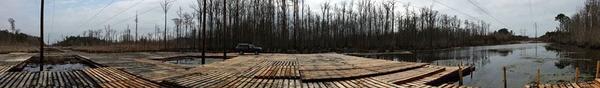 Panorama of 4Runner on powerline (work)