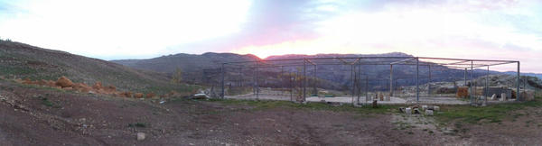 Panoramic photo at sunrise