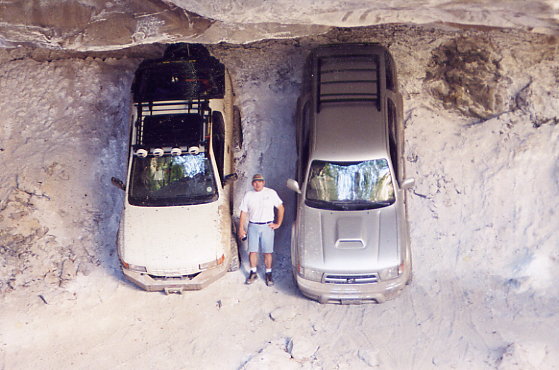 Parked in the partly open cave that's a ways into the trail for 21 Road. This is near Grand Junction, CO. Just a weird picture. This pic was taken way
