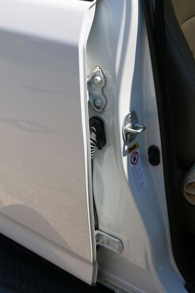 Passenger door, no damage on any doors.