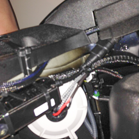 Passenger Side Mounted Ballast:  Used zip ties for now rather than drilling.