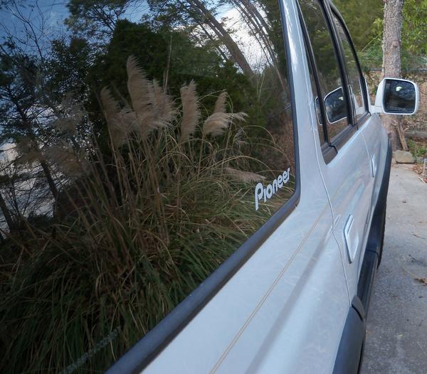 Passenger side with sticker